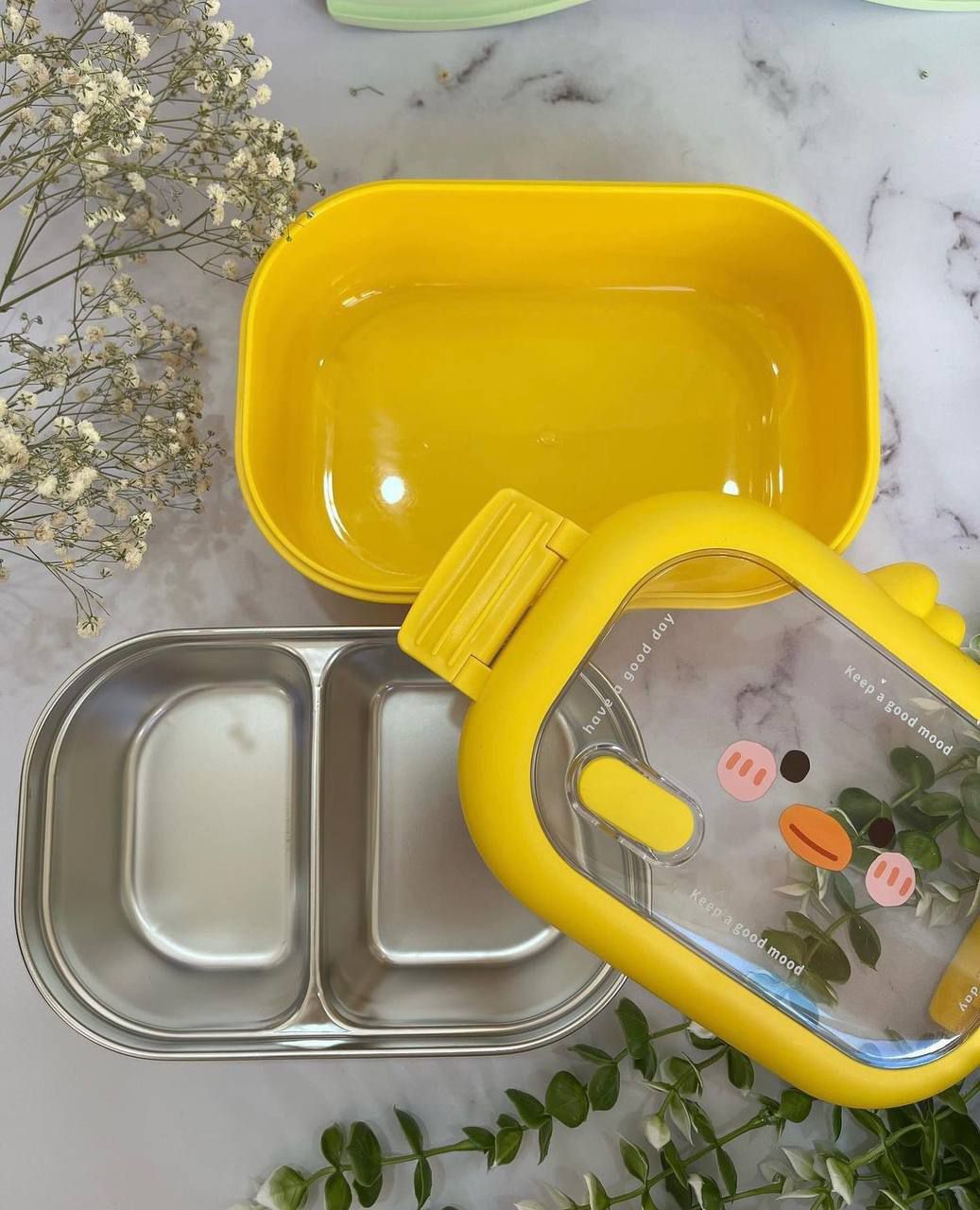 ظرف غذا (لانچ باکس) استیل طرح جوجه